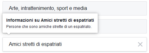 Facebook amici stretti di espatriati